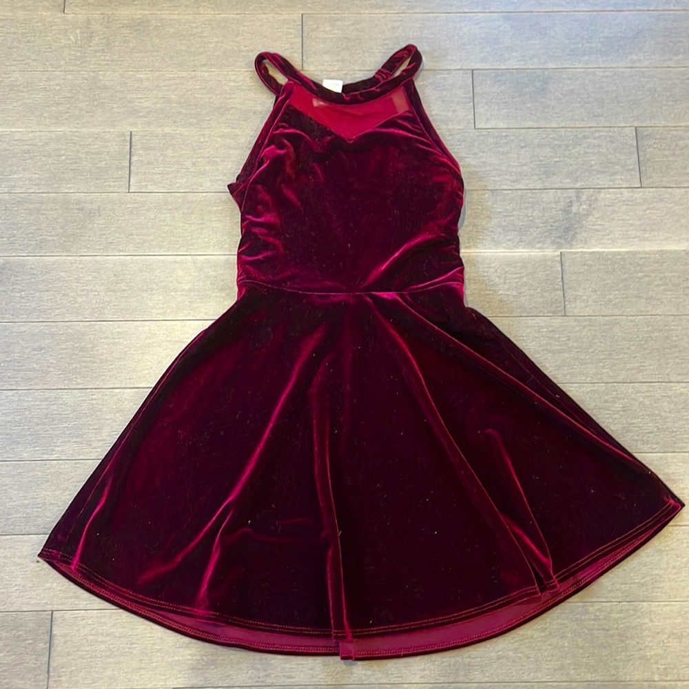 Red velvet kids dress